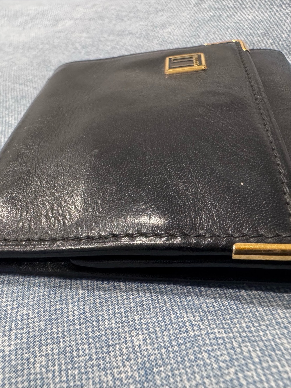 Dunhill Black Leather Coin Wallet - Picture 7 of 12